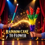 Rainbow Cane to Flower Magic Trick